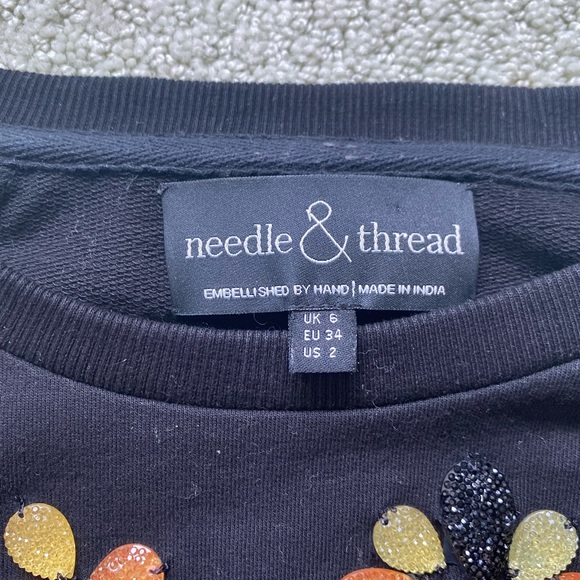 Needle & Thread Black Pullover Sweatshirt - Picture 6 of 7